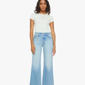 MOTHER Light Blue Wide Leg Jeans